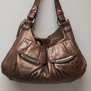 B. Makowsky Dark Rustic Brown Genuine Leather Bag